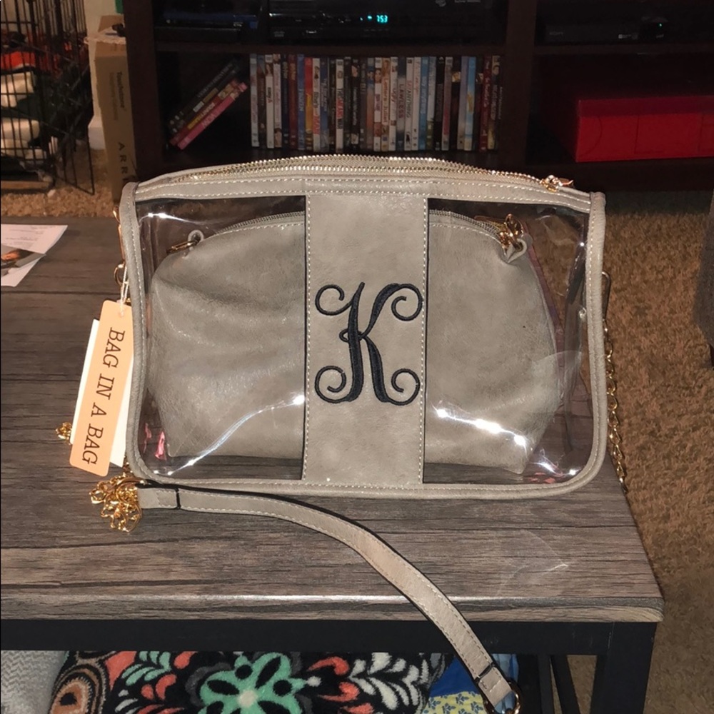 Monogrammed Stadium Purse
